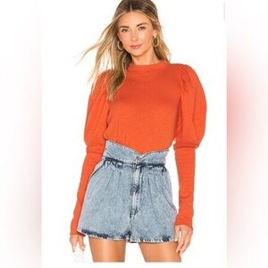 Ulla Johnson Philo Orange Pullover Sweater